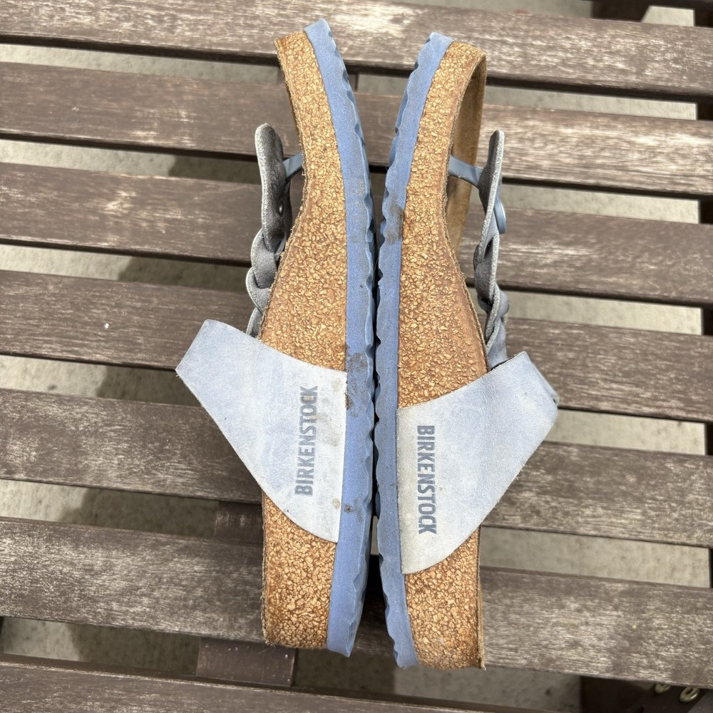 BIRKENSTOCK Womens Dusty Blue Gizeh Braided Slide Sandal Thong Size EU 37 / US 6 - Picture 15 of 16